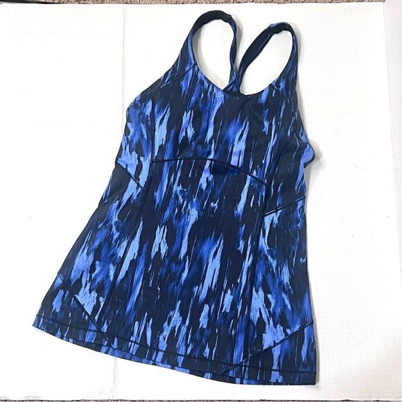 lululemon Cool Rackerback Blue Tank Top - Picture 1 of 9